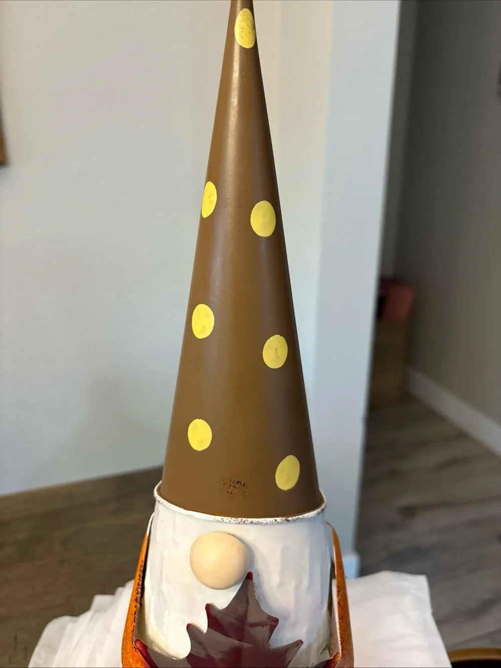 Fall Harvest Autumn Male Metal Cone Shaped 16”